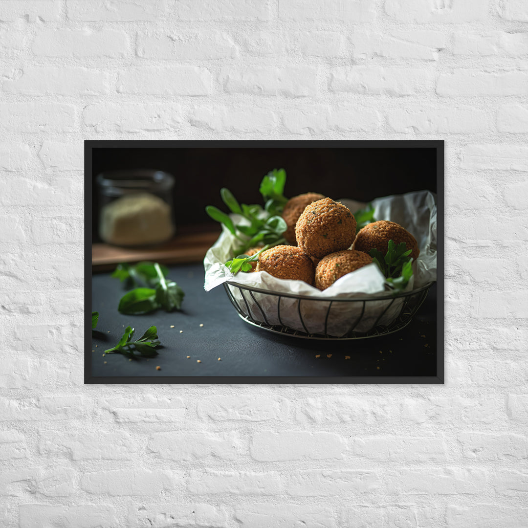 Crispy Falafel Balls Framed poster 🤤 from Yumify.AI