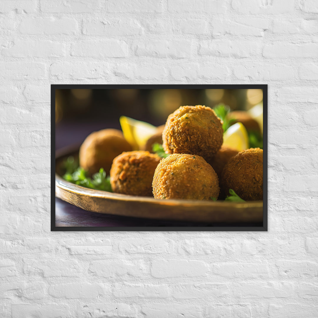 Crispy Falafel Balls Framed poster 🤤 from Yumify.AI