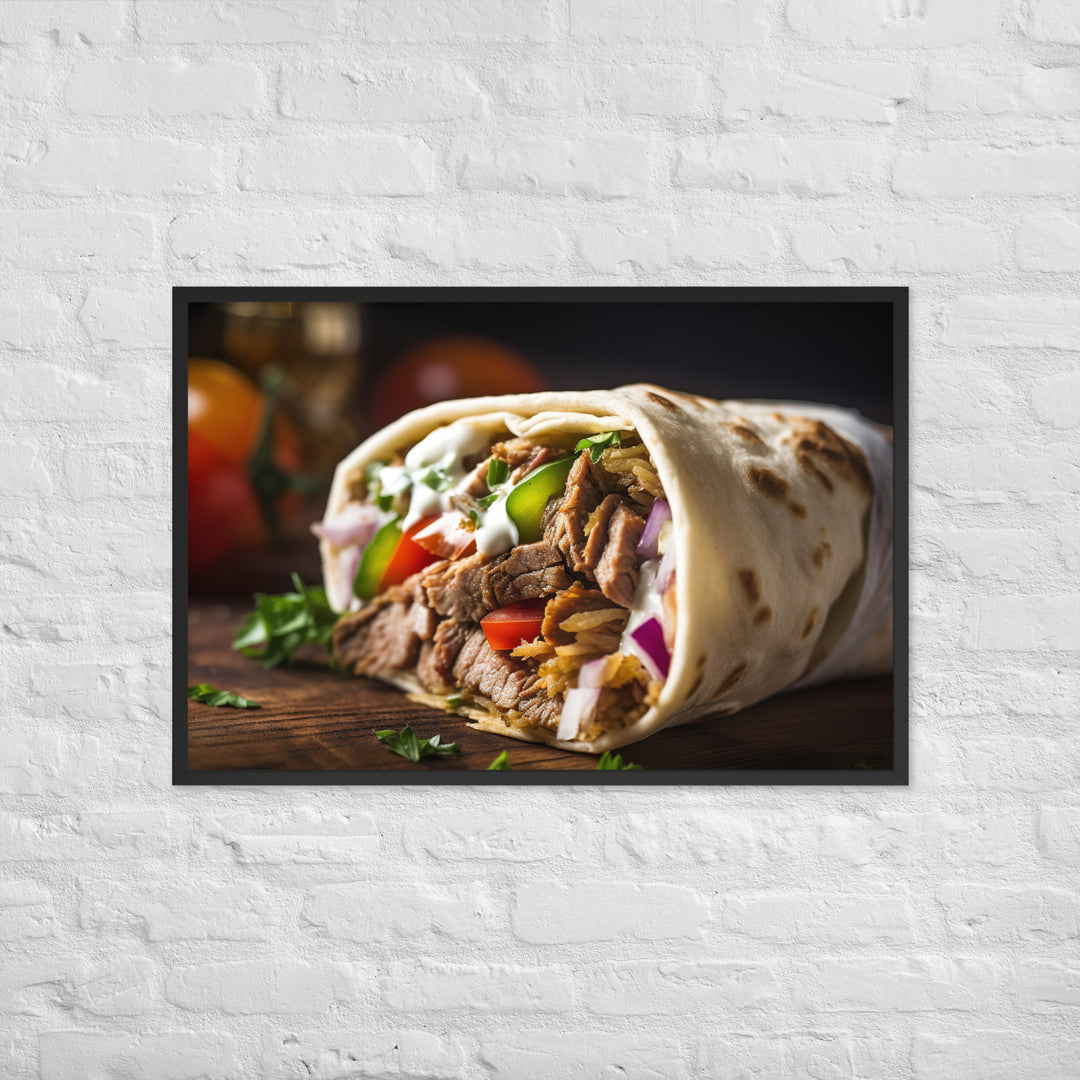 Shawarma Delight Framed poster 🤤 from Yumify.AI