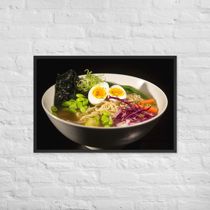 Vibrant Vegetable Ramen Framed poster 🤤 from Yumify.AI