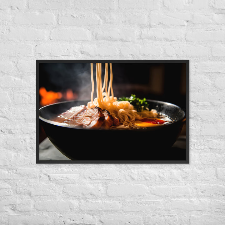 Steamy Pork Ramen Framed poster 🤤 from Yumify.AI