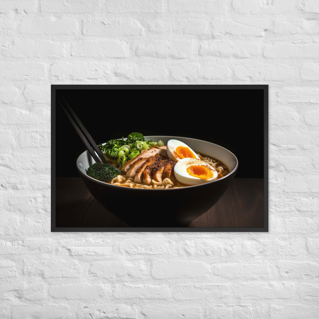 Spicy Chicken Ramen Framed poster 🤤 from Yumify.AI