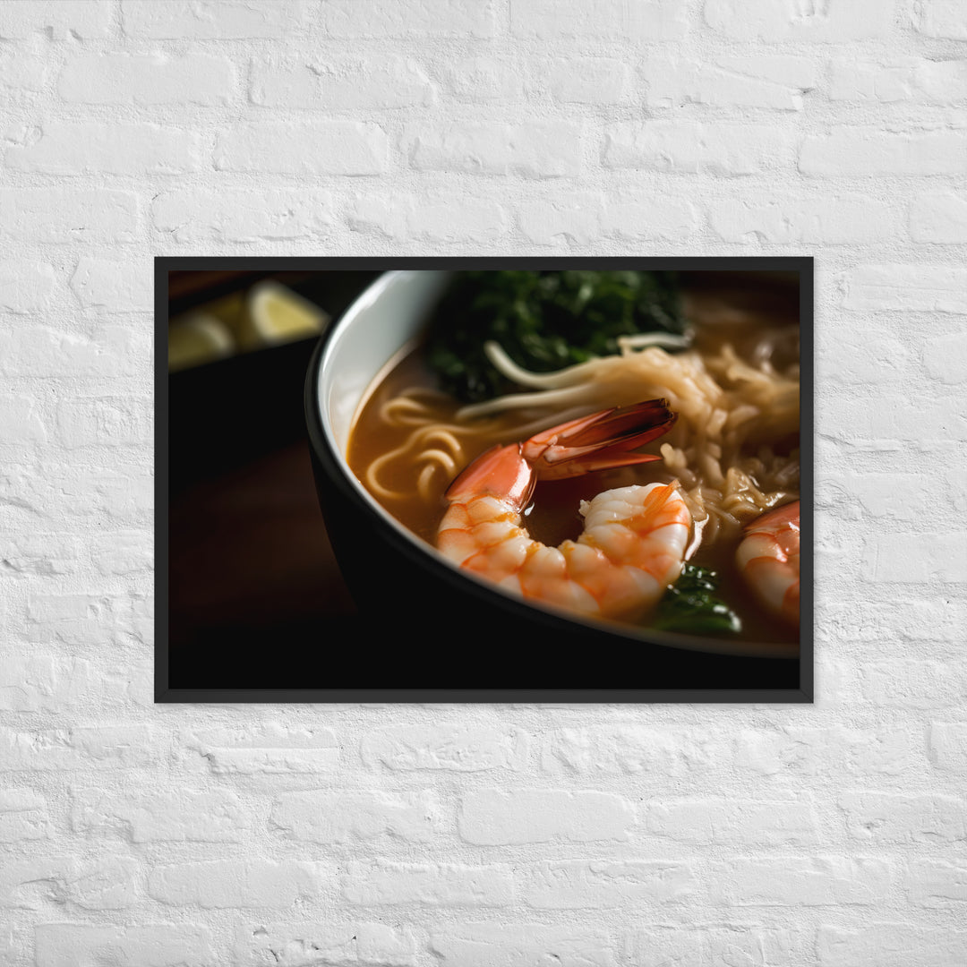 Seafood Ramen Framed poster 🤤 from Yumify.AI