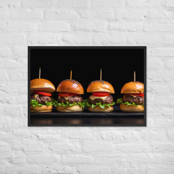 Slider Burgers Framed poster 🤤 from Yumify.AI