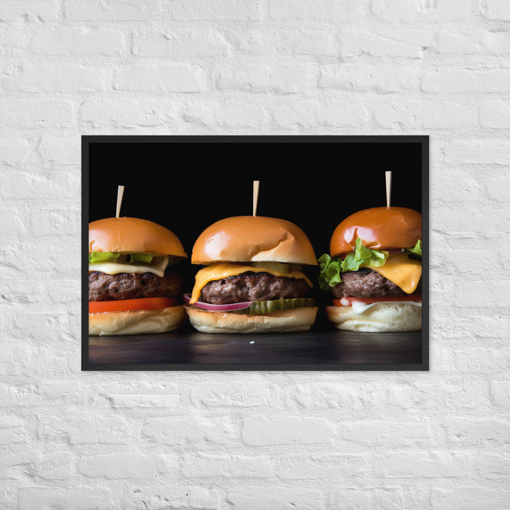 Slider Burgers Framed poster 🤤 from Yumify.AI