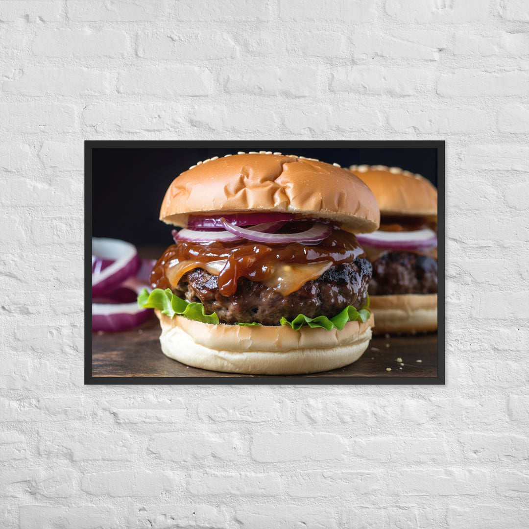 BBQ Burgers Framed poster 🤤 from Yumify.AI