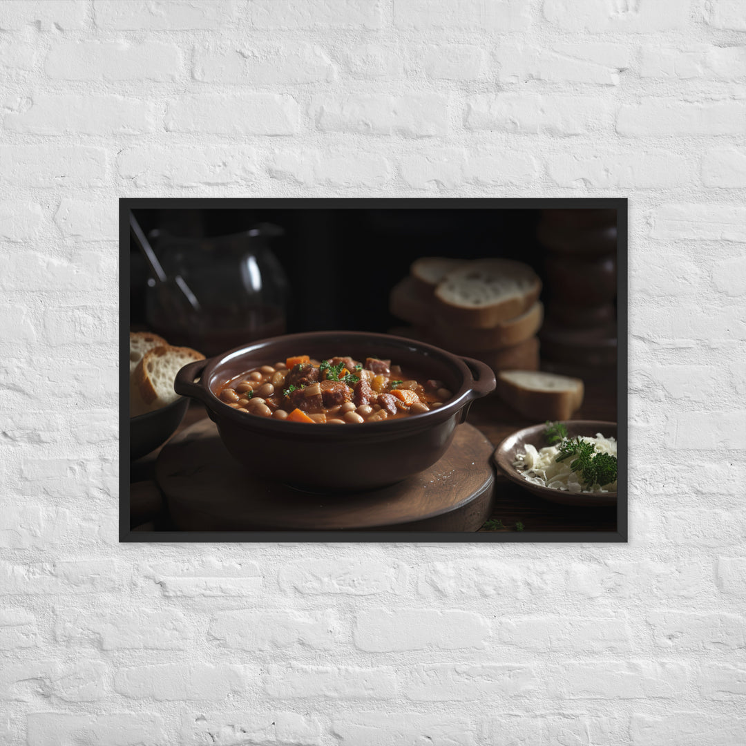 Sausage and Bean Stew Framed poster 🤤 from Yumify.AI