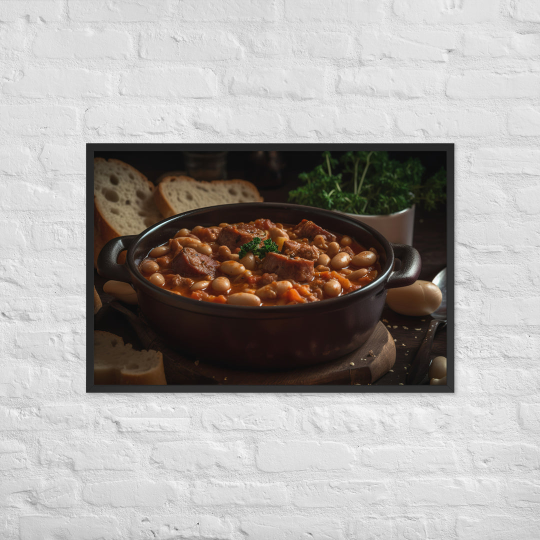 Sausage and Bean Stew Framed poster 🤤 from Yumify.AI