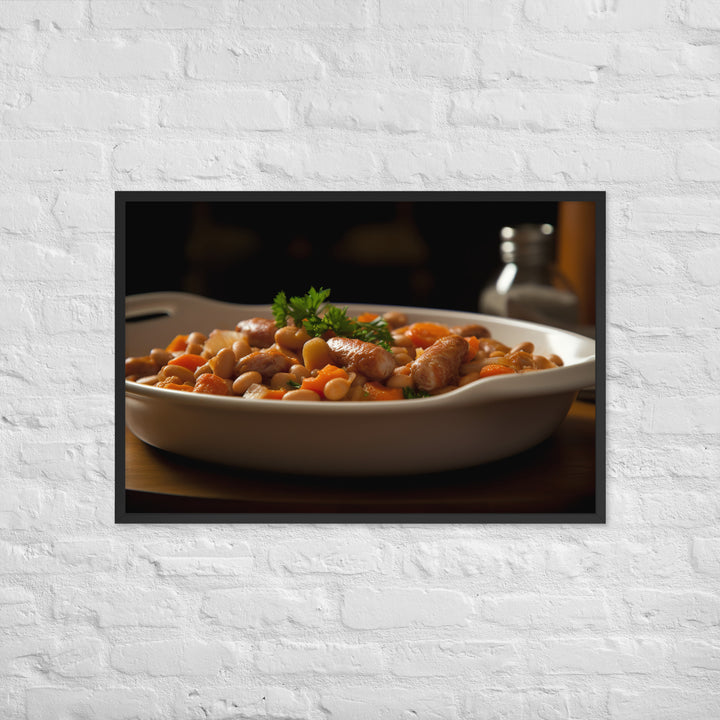 Sausage and Bean Casserole Framed poster 🤤 from Yumify.AI