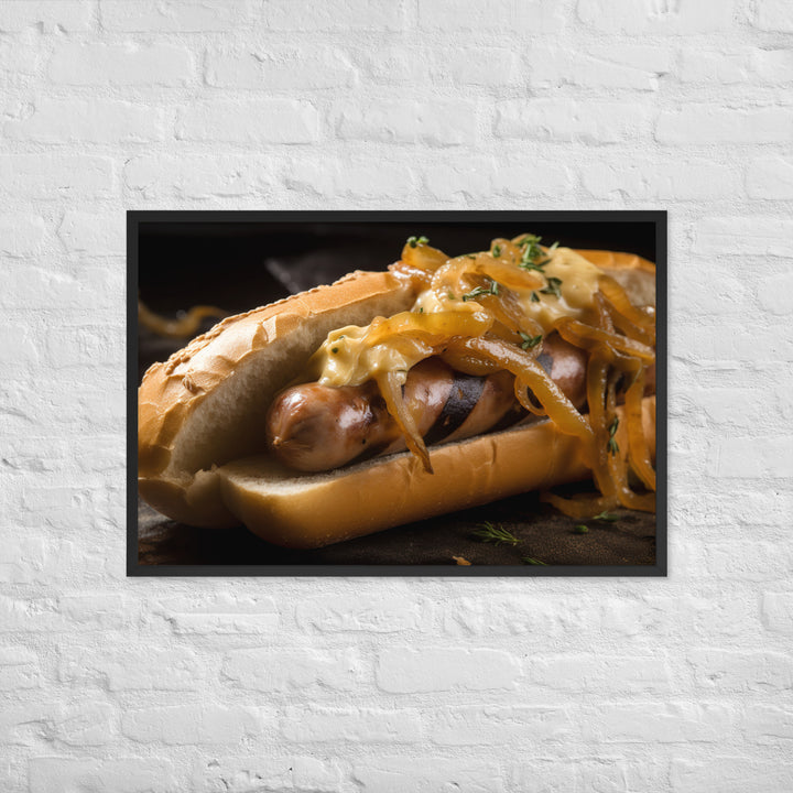 Grilled Bratwurst Framed poster 🤤 from Yumify.AI