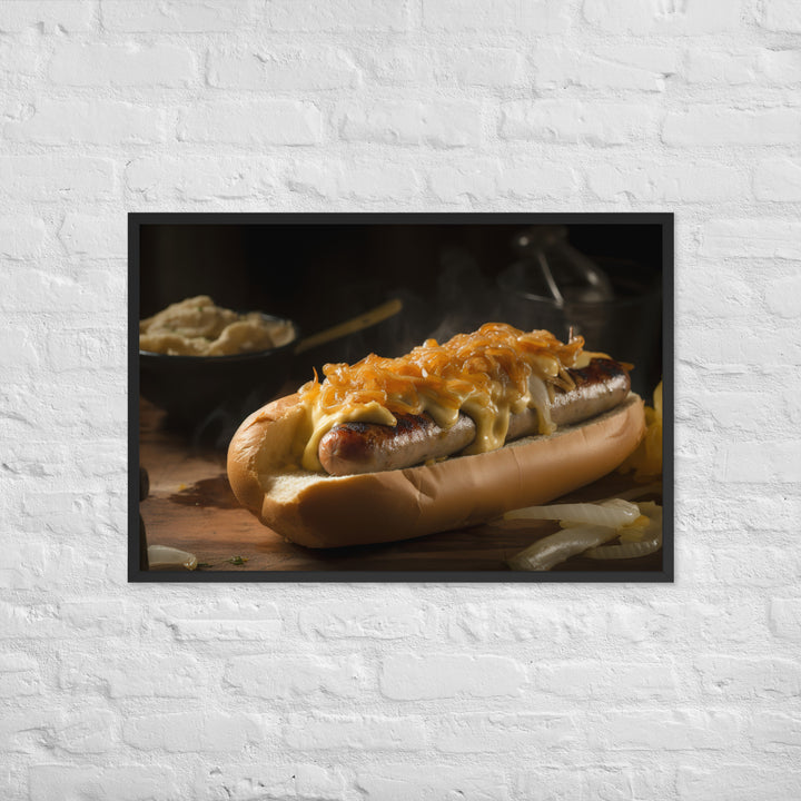 Grilled Bratwurst Framed poster 🤤 from Yumify.AI