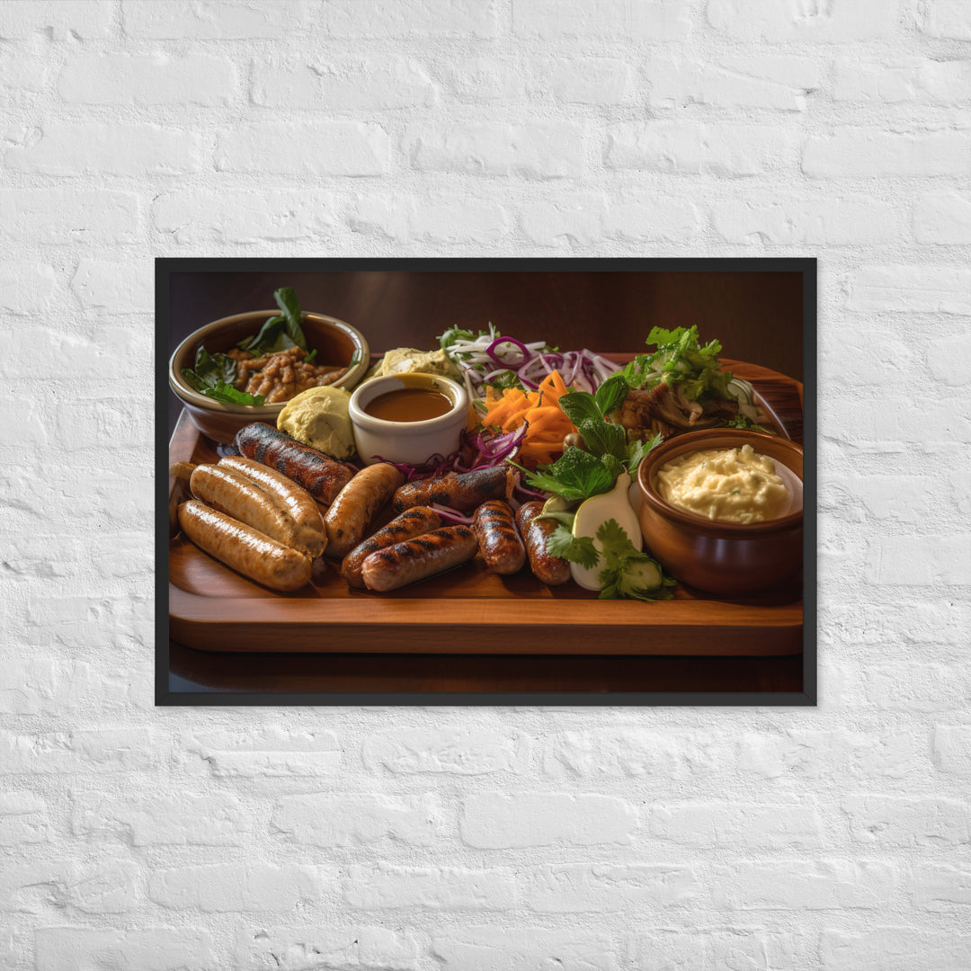 Sausage Sampler Framed poster 🤤 from Yumify.AI