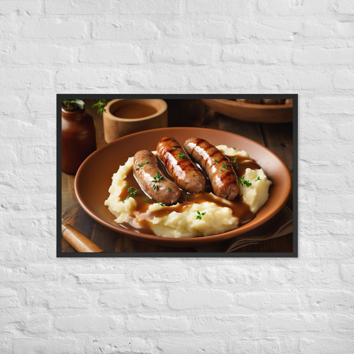 Bangers and Mash Framed poster 🤤 from Yumify.AI