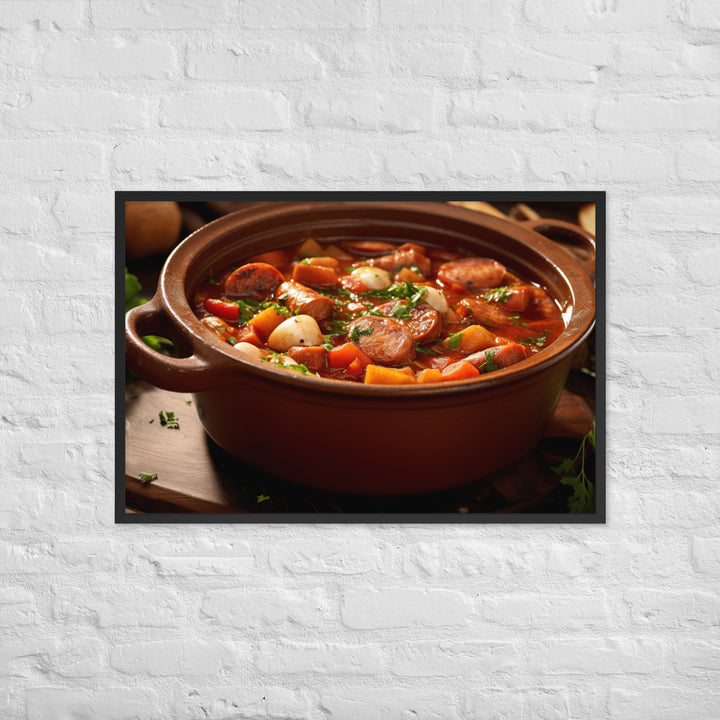 Sausage Stew Framed poster 🤤 from Yumify.AI