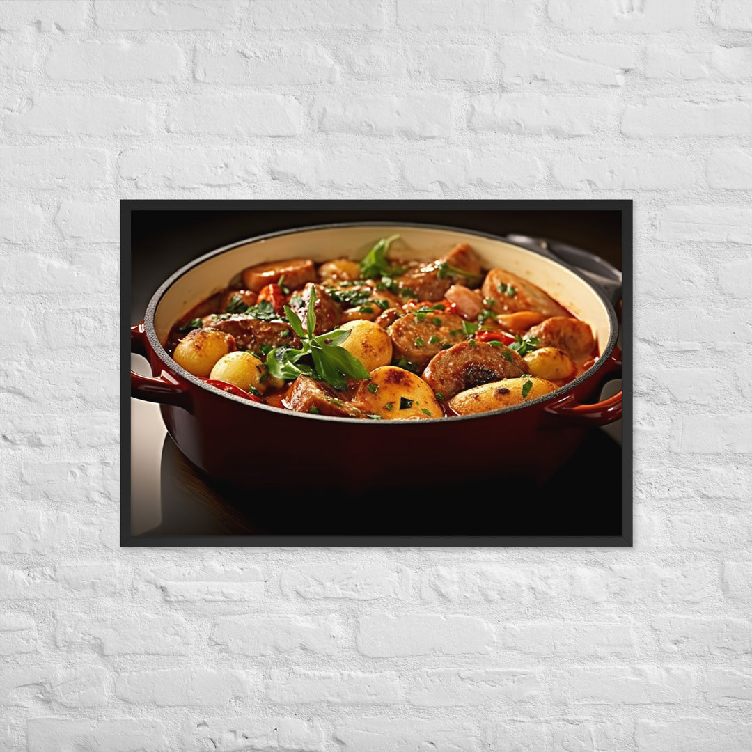 Sausage Casserole Framed poster 🤤 from Yumify.AI