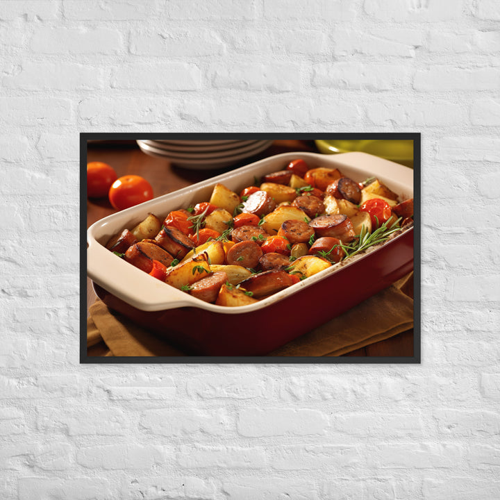 Sausage Casserole Framed poster 🤤 from Yumify.AI