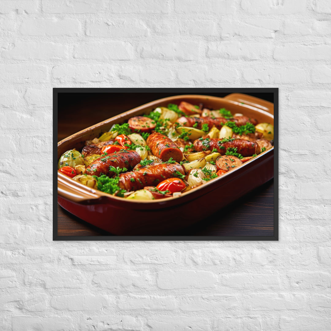 Sausage Casserole Framed poster 🤤 from Yumify.AI