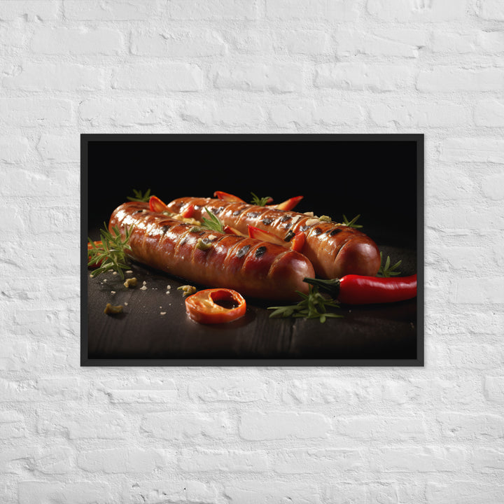 Roasted Sausage Framed poster 🤤 from Yumify.AI