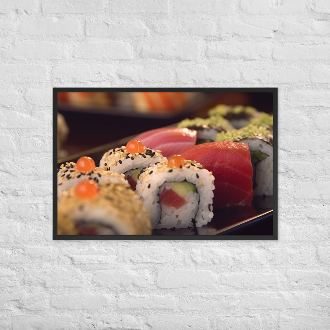 Sushi Rolls Framed poster 🤤 from Yumify.AI