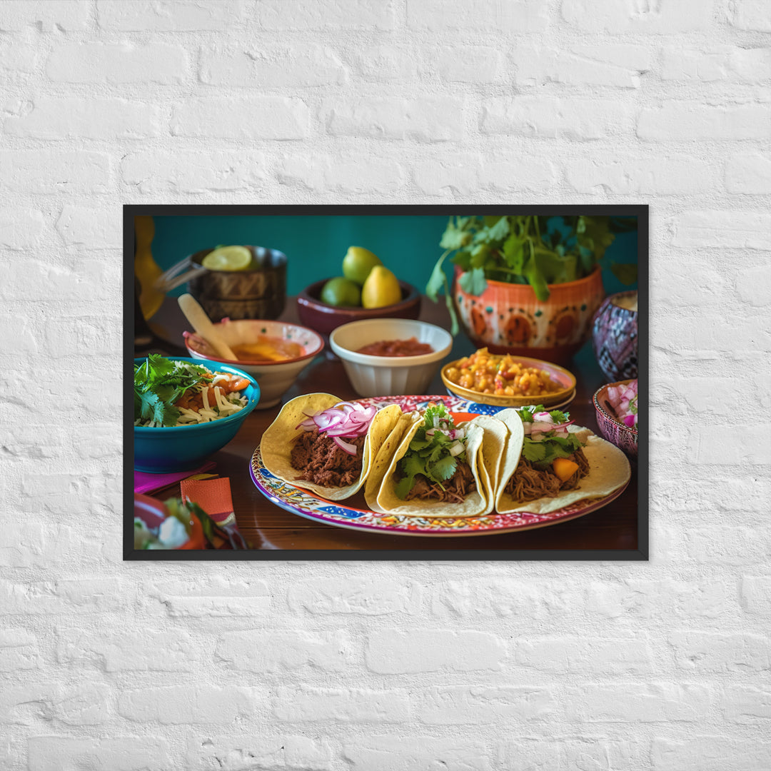 Taco Temptation Framed poster 🤤 from Yumify.AI