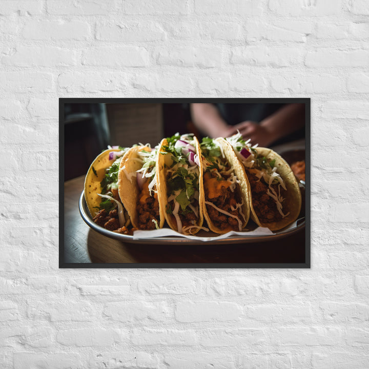 Delicious Tacos Framed poster 🤤 from Yumify.AI