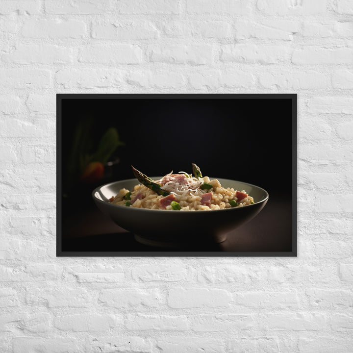 Parma Ham and Asparagus Risotto Framed poster 🤤 from Yumify.AI