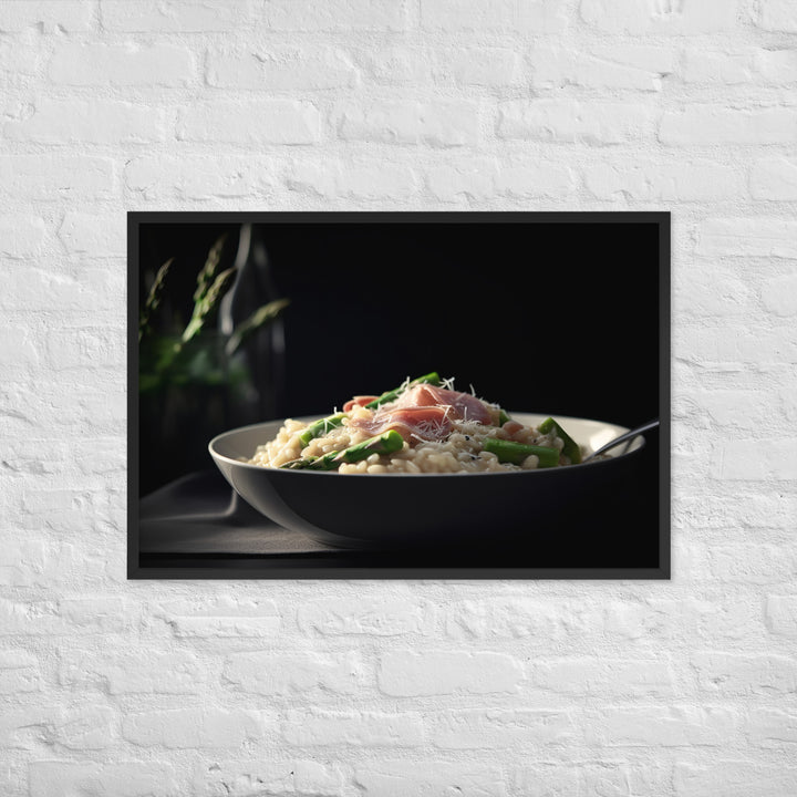 Parma Ham and Asparagus Risotto Framed poster 🤤 from Yumify.AI