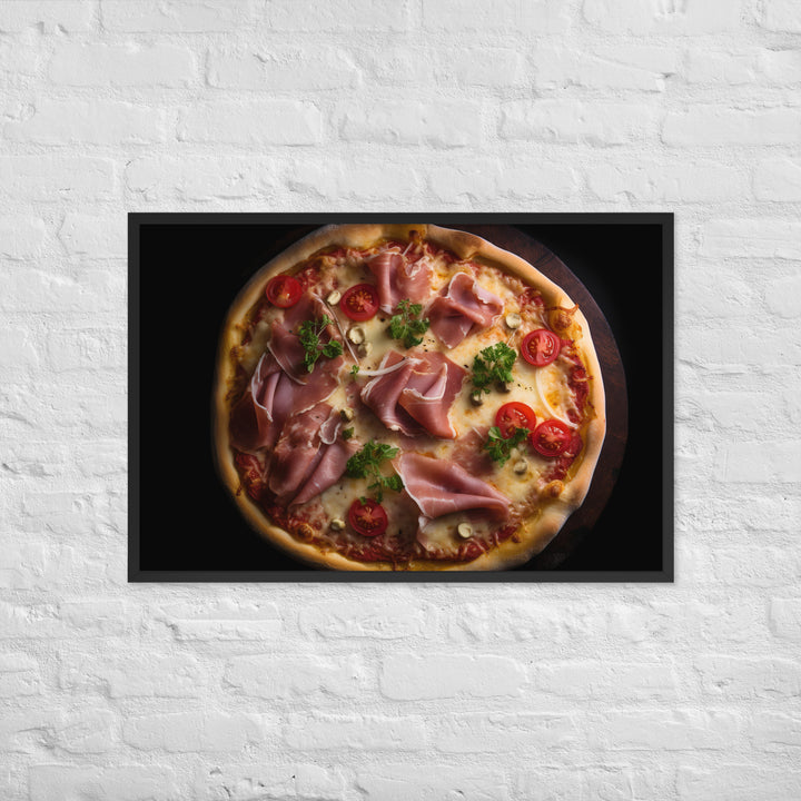 Parma Ham and Mozzarella Pizza Framed poster 🤤 from Yumify.AI