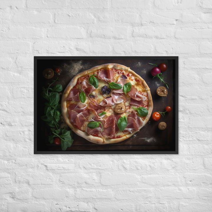 Parma Ham and Mozzarella Pizza Framed poster 🤤 from Yumify.AI