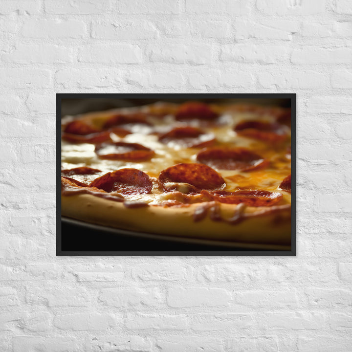 Pepperoni Pizza Framed poster 🤤 from Yumify.AI