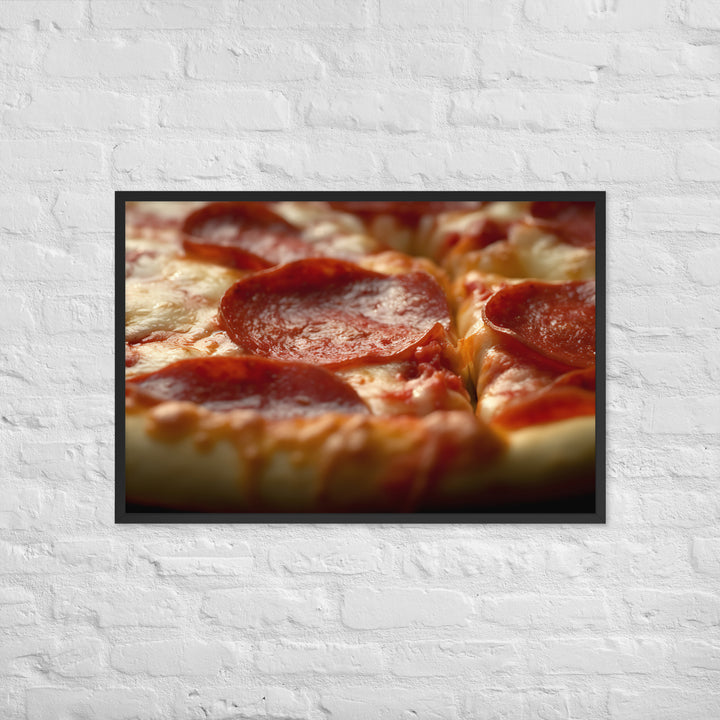 Pepperoni Pizza Framed poster 🤤 from Yumify.AI