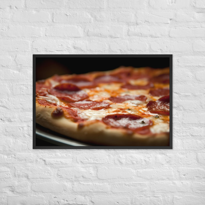 Pepperoni Pizza Framed poster 🤤 from Yumify.AI