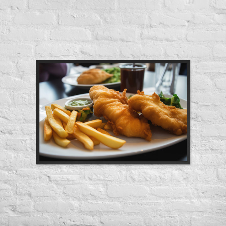 Fish and Chips Framed poster 🤤 from Yumify.AI