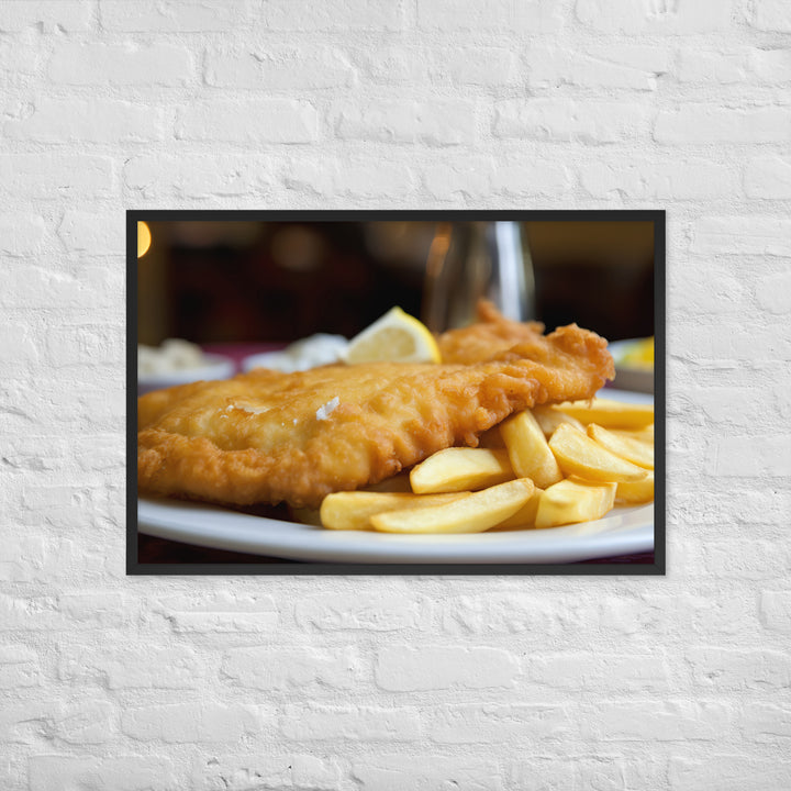 Fish and Chips Framed poster 🤤 from Yumify.AI