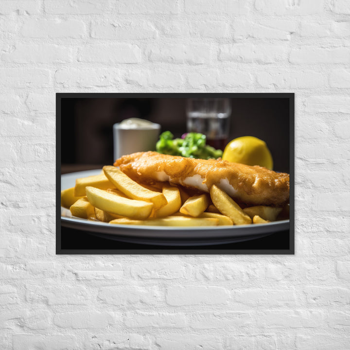 Fish and Chips Framed poster 🤤 from Yumify.AI