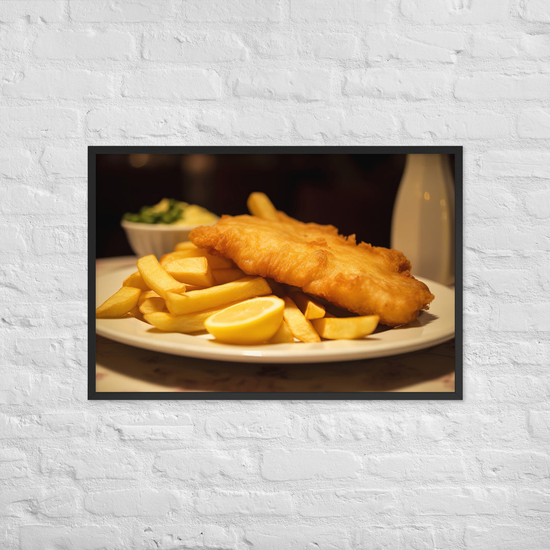 Fish and Chips Framed poster 🤤 from Yumify.AI