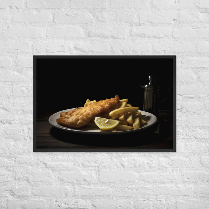 Fish and Chips Framed poster 🤤 from Yumify.AI