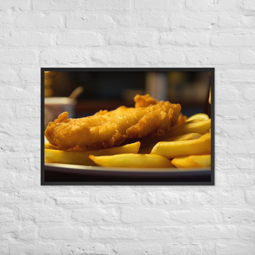 Fish and Chips Framed poster 🤤 from Yumify.AI