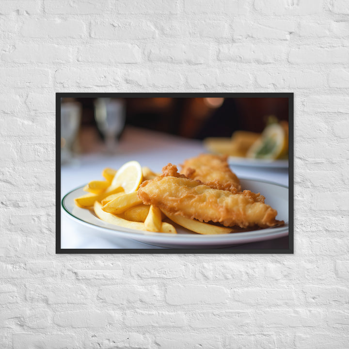 Fish and Chips Framed poster 🤤 from Yumify.AI