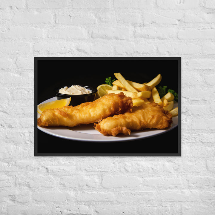 Fish and Chips Framed poster 🤤 from Yumify.AI