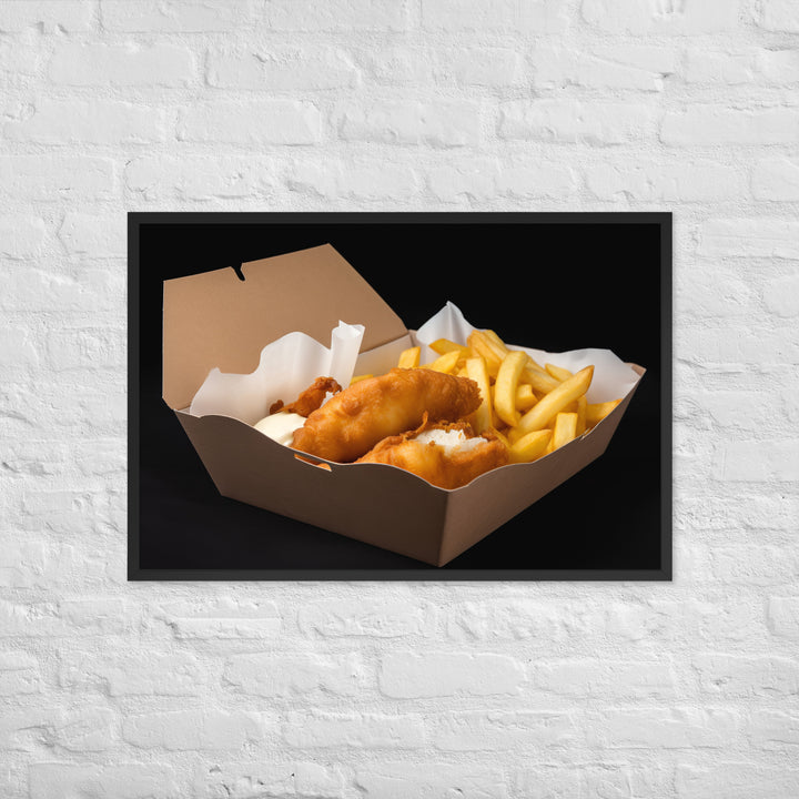 Fish and Chips Framed poster 🤤 from Yumify.AI