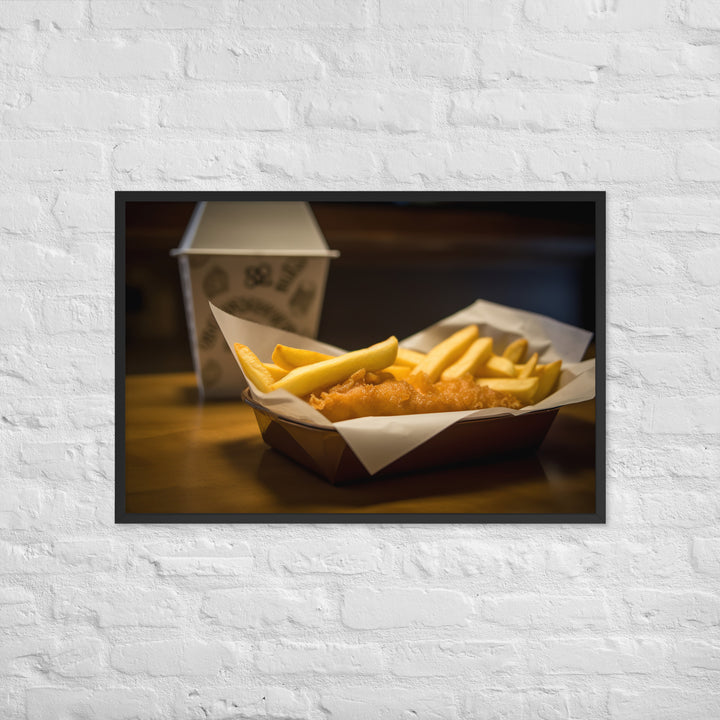 Fish and Chips Framed poster 🤤 from Yumify.AI