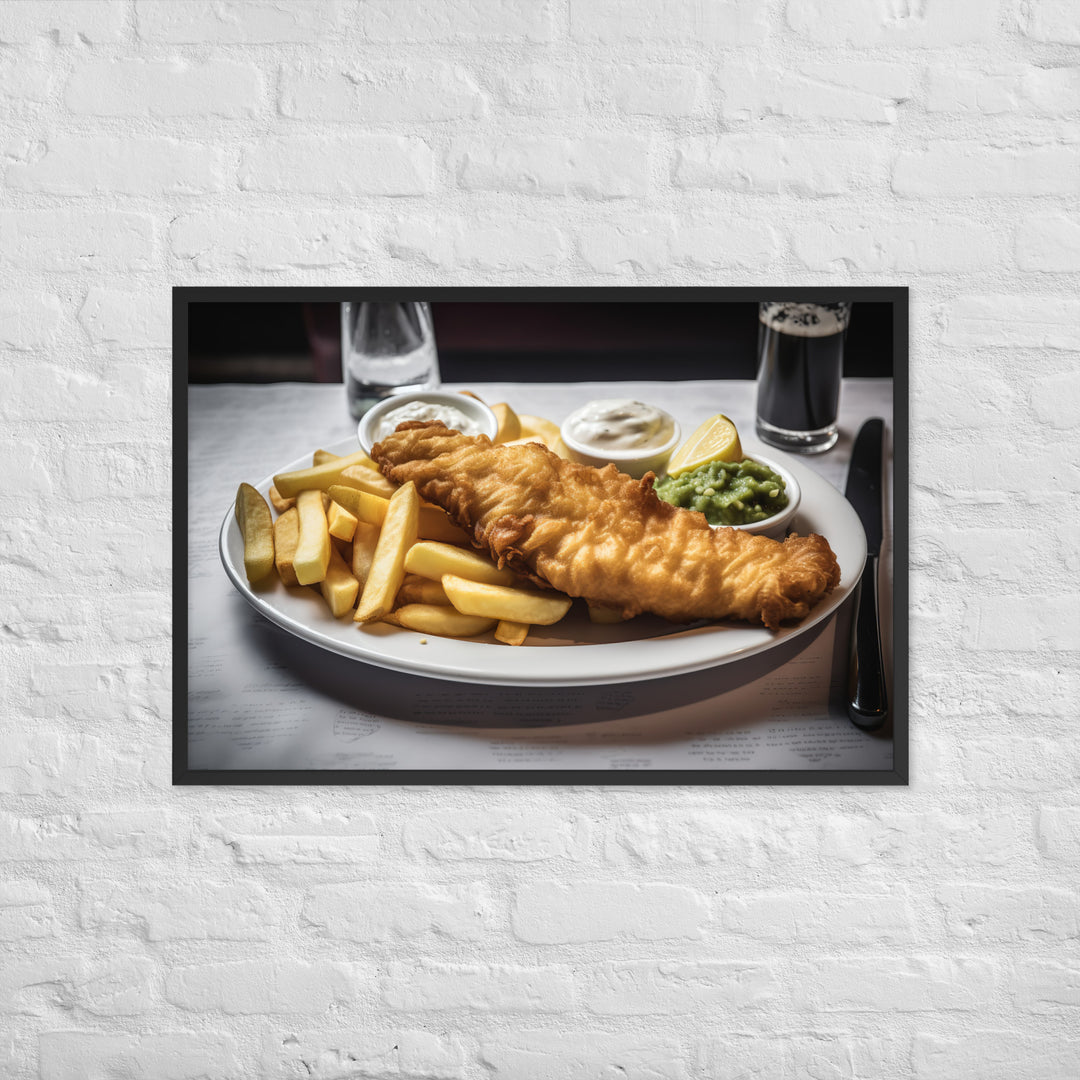 Fish and Chips Framed poster 🤤 from Yumify.AI