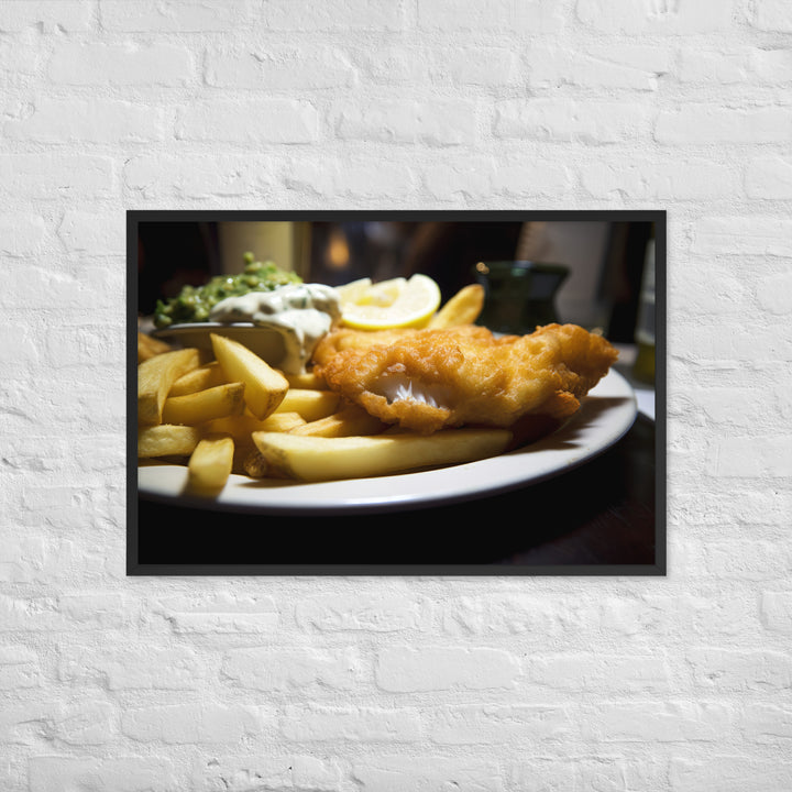 Fish and Chips Framed poster 🤤 from Yumify.AI