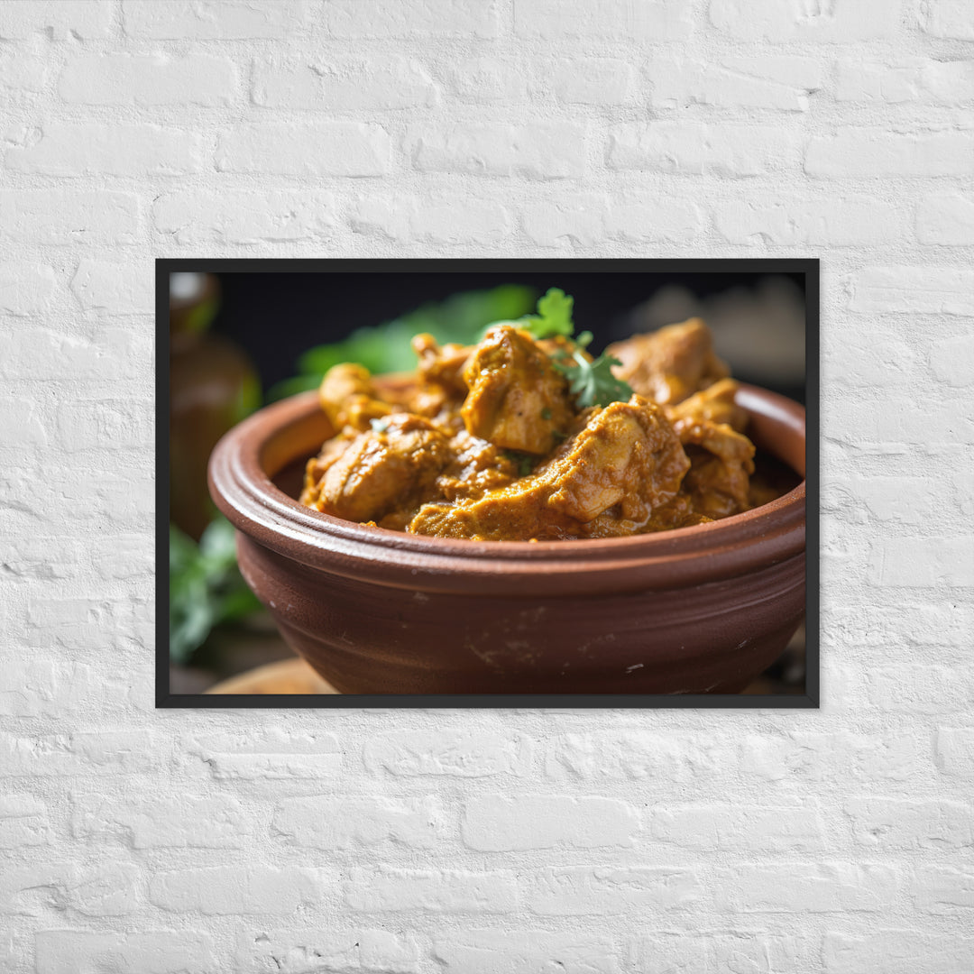 Spicy Chicken Curry Framed poster 🤤 from Yumify.AI