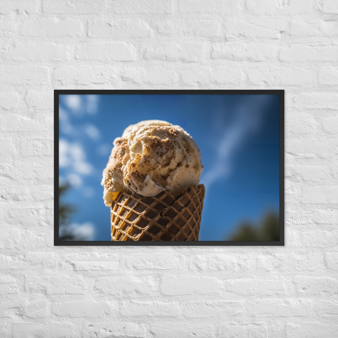 Classic Vanilla Cone Framed poster 🤤 from Yumify.AI