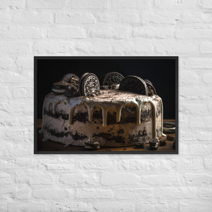 Cookies and Cream Ice Cream Cake Framed poster 🤤 from Yumify.AI