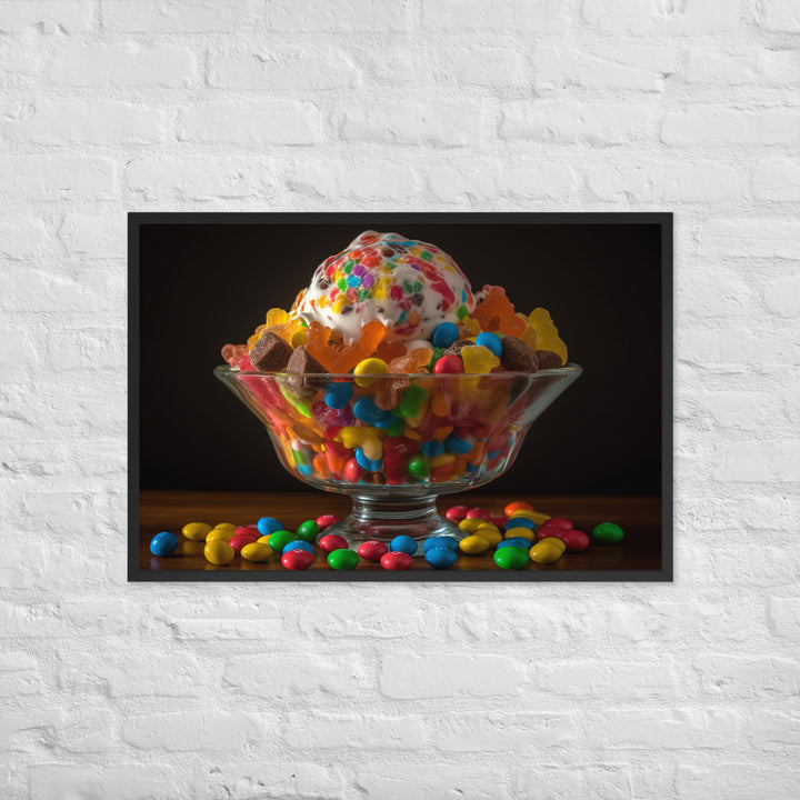 Candy Lovers Delight Sundae Framed poster 🤤 from Yumify.AI