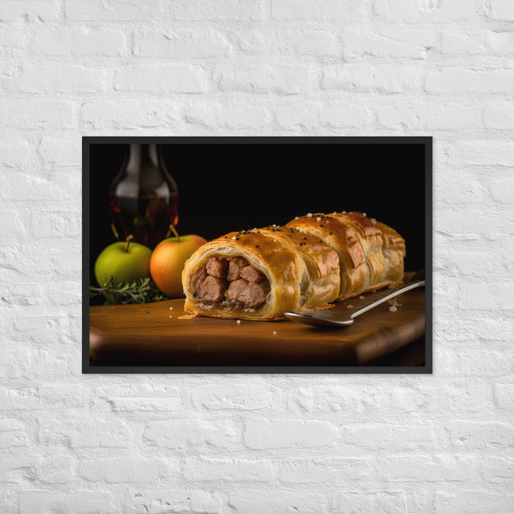 Pork and Apple Sausage Roll Framed poster 🤤 from Yumify.AI