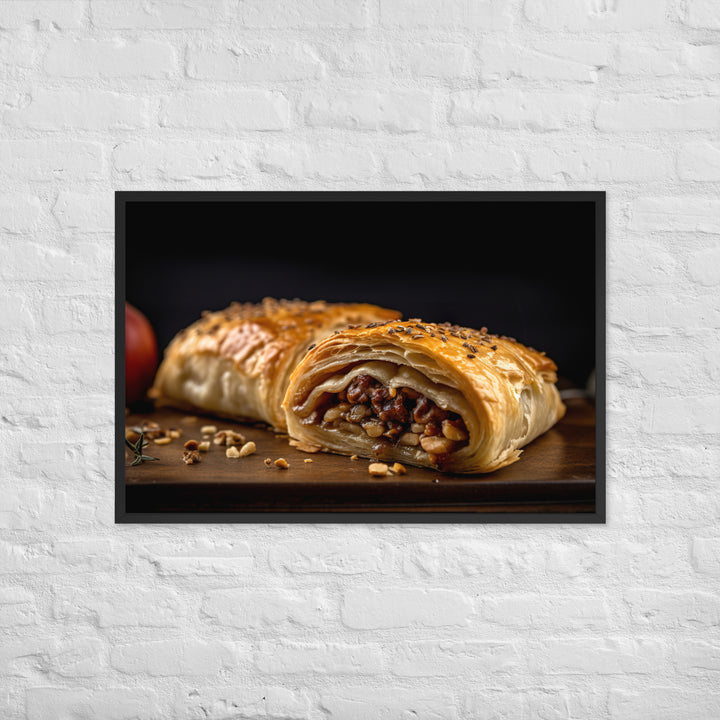 Pork and Apple Sausage Roll Framed poster 🤤 from Yumify.AI